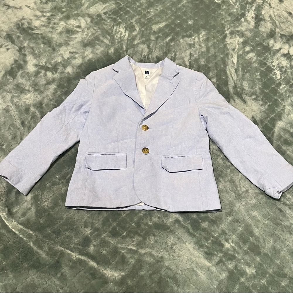 Janie and Jack Boys Light Blue Oxford Cotton Blazer Sport Coat‎ Size 6